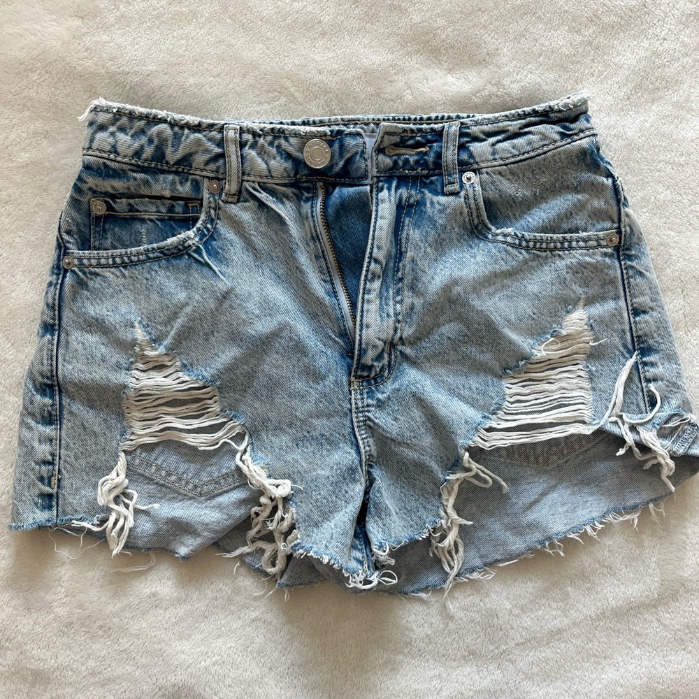 Garage Distressed Denim Shorts